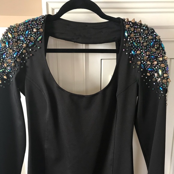 V & K Studio Women’s Black Dress With Studs Size L - Picture 1 of 8